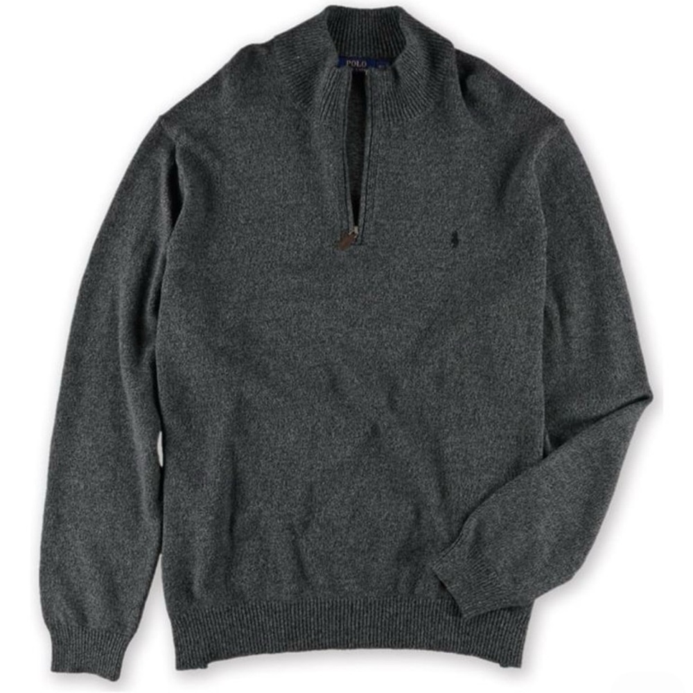 Polo by Ralph Lauren Gray 1/4 Zip Up Sweater XL Tall XLT
